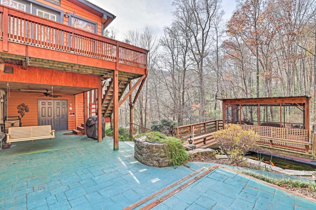 Asheville Mountain Getaway With Patio And Koi Pond! Bagian luar foto
