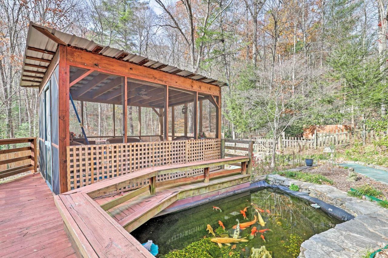 Asheville Mountain Getaway With Patio And Koi Pond! Bagian luar foto